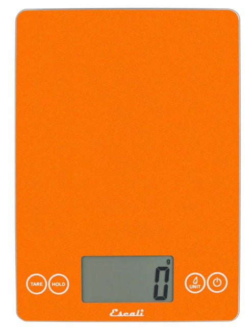 Escali Arti Digital Glass Kitchen Scale Orange Sol