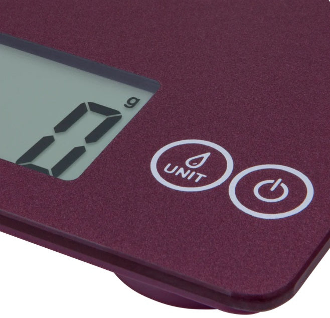 Escali Arti Digital Glass Kitchen Scale Purple Night