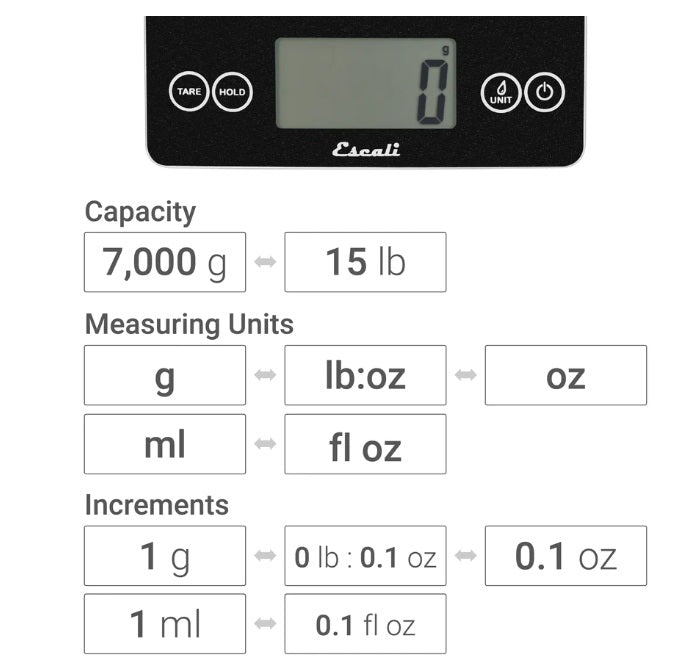 Escali Arti Digital Glass Kitchen Scale Purple Night