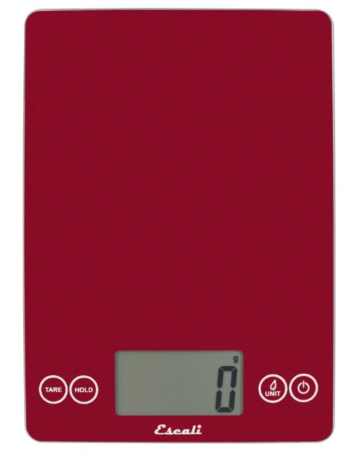 Escali Arti Digital Glass Kitchen Scale Rio Red Rock