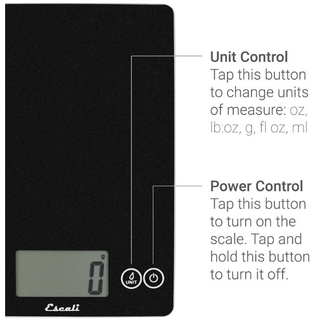 Escali Arti Digital Glass Kitchen Scale Shiny Silver