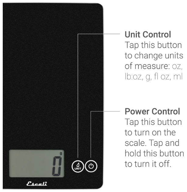 Escali Arti Digital Glass Kitchen Scale Sky Blue