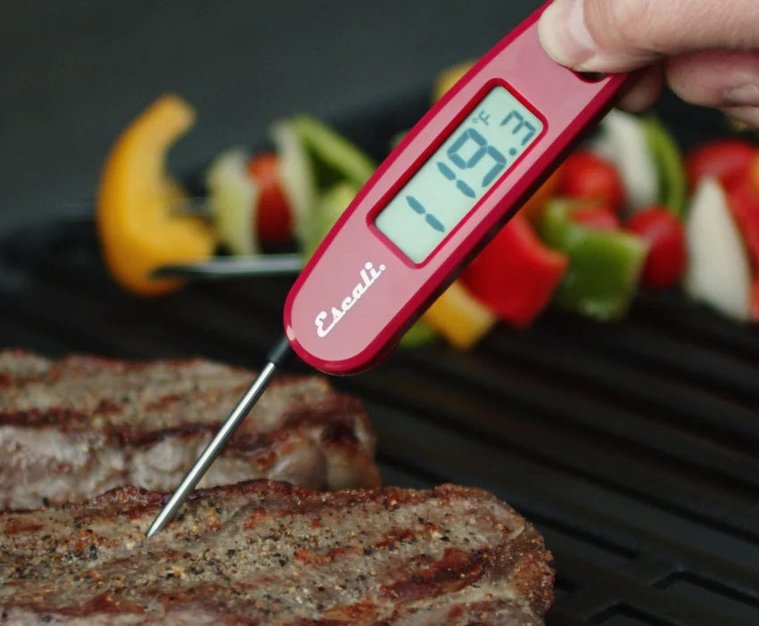 Escali Compact Folding Digital Thermometer Red