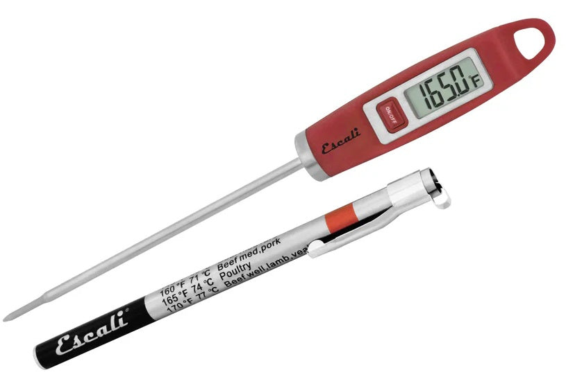 Escali Gourmet Digital Thermometer Red