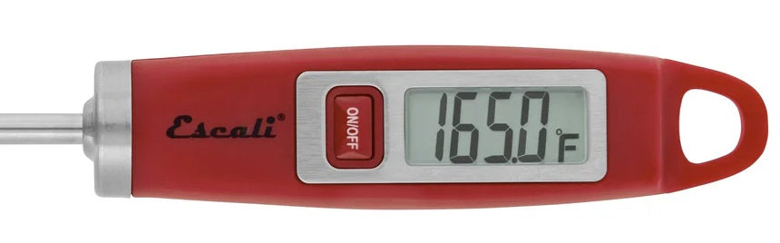 Escali Gourmet Digital Thermometer Red