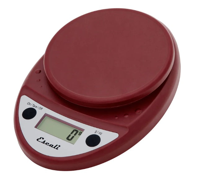 Escali Primo Digital Kitchen Scale Warm Red