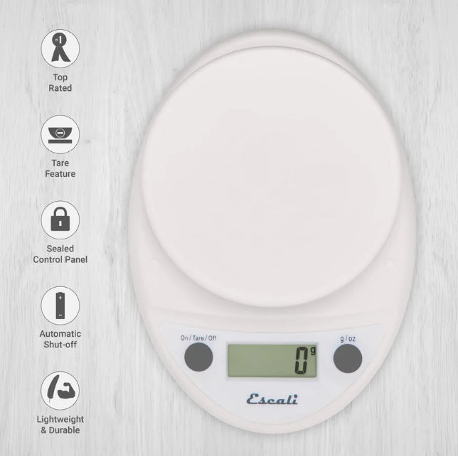 Escali Primo Digital Kitchen Scale White