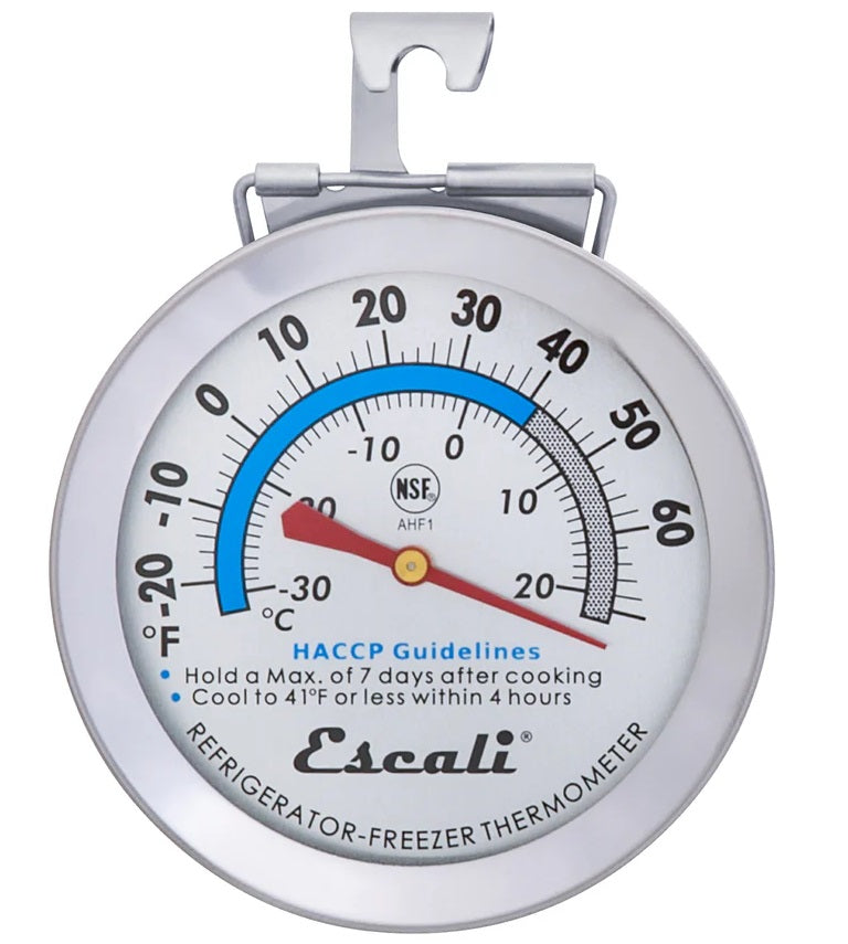 Escali Stainless Steel Refrigerator &amp; Freezer Thermometer