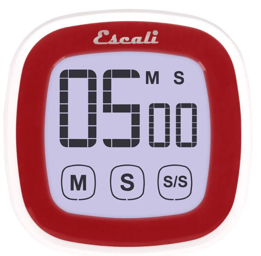 Escali Touch Screen Digital Timer Red