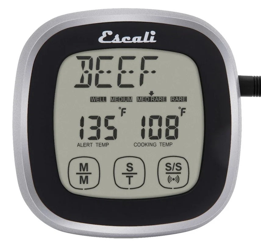 Escali Touch Screen Thermometer & Timer Black