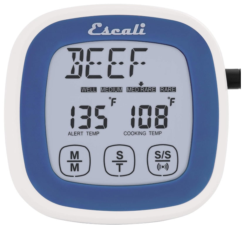 Escali Touch Screen Thermometer & Timer Blue