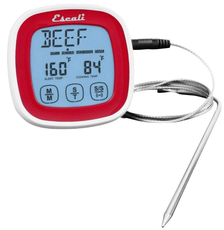 Escali Touch Screen Thermometer &amp; Timer Red