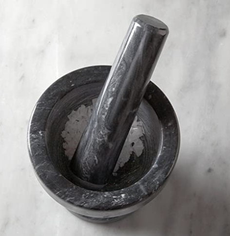 Fox Run Black Marble Mortar & Pestle 4-Inch