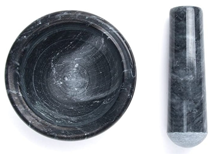 Fox Run Black Marble Mortar & Pestle 3-Inch