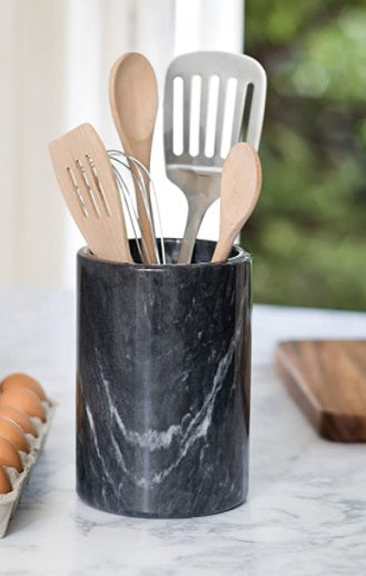 Fox Run Black Marble Utensil Holder