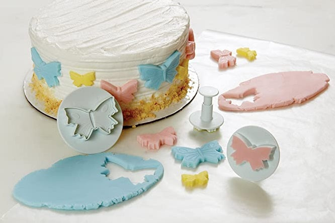 Fox Run Butterfly Fondant Plunger Cutter Set