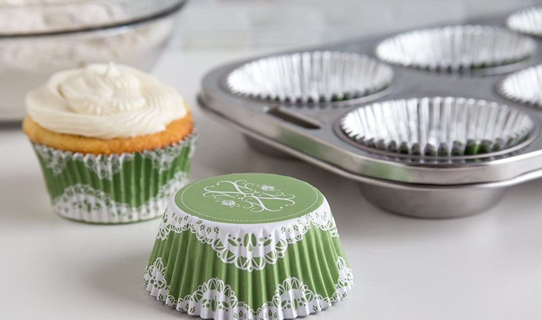 Fox Run Elegant Lace Foil Lined Baking Cup Set of 24