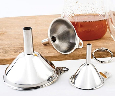 Fox Run Stainless Steel Funnel Set of 3