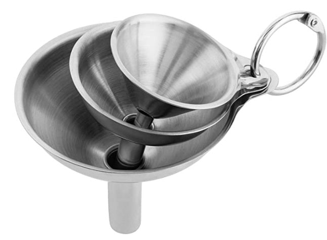 Fox Run Stainless Steel Funnel Set of 3