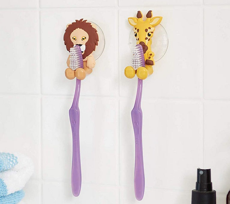 Fox Run Lion &amp; Giraffe Toothbrush Holders