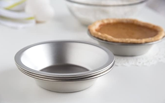 Fox Run Tinplated Steel Set of 4 Pie Pans 5 Inch