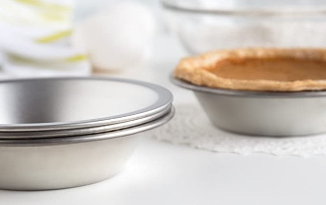 Fox Run Tinplated Steel Set of 4 Pie Pans 5 Inch