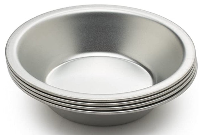 Fox Run Tinplated Steel Set of 4 Pie Pans 5 Inch