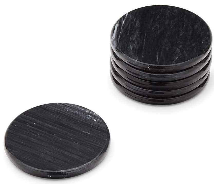 Fox Run Black Marble Coaster Set of 6