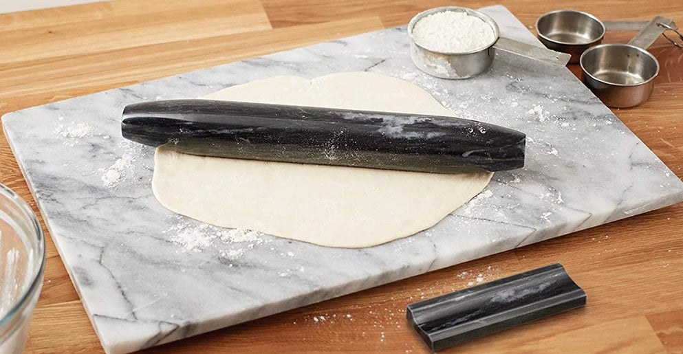 Fox Run Tapered Black Marble French Rolling Pin