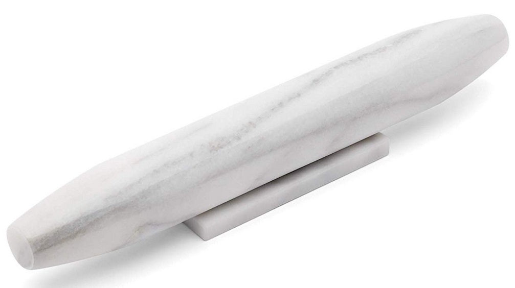 Fox Run Tapered White Marble French Rolling Pin