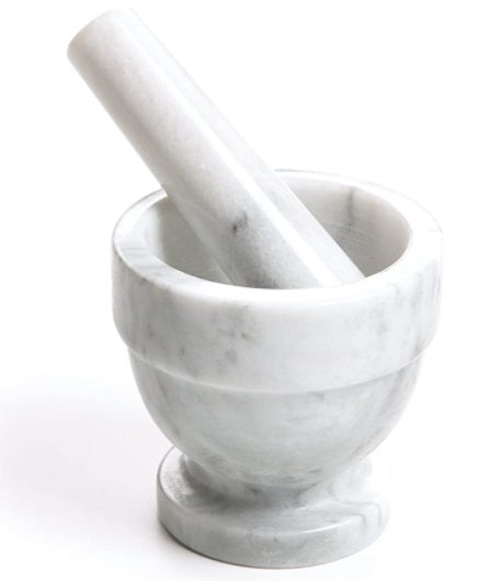 Fox Run White Marble Mortar & Pestle 4-Inch