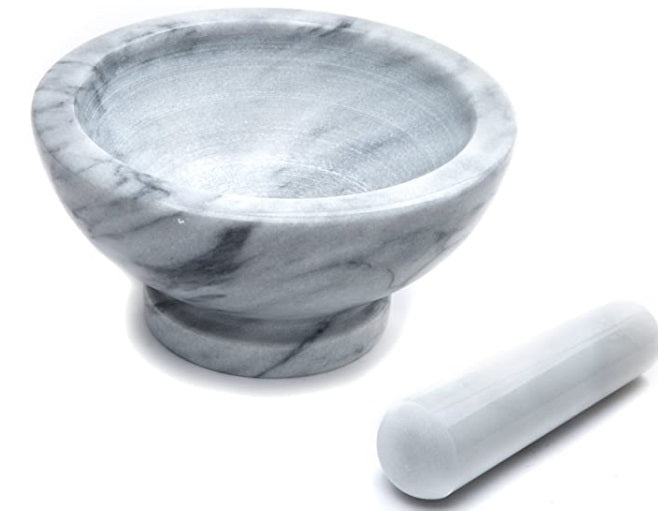 Fox Run Oversized White Marble Mortar & Pestle