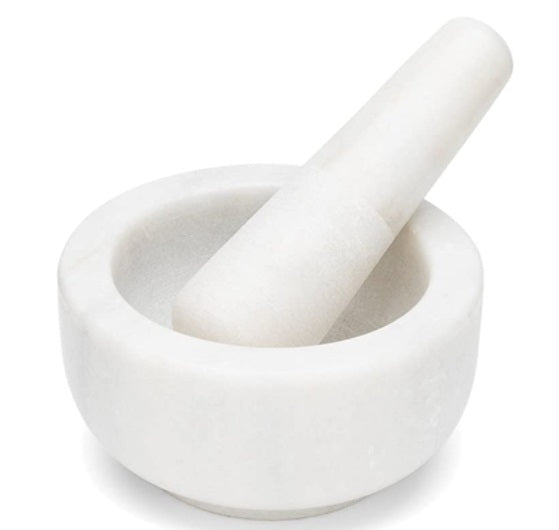 Fox Run White Marble Mortar & Pestle