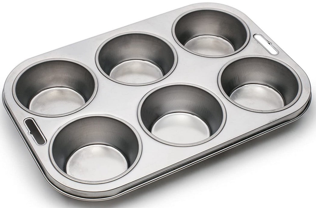 Fox Run Stainless Steel 6-Cup Muffin Pan