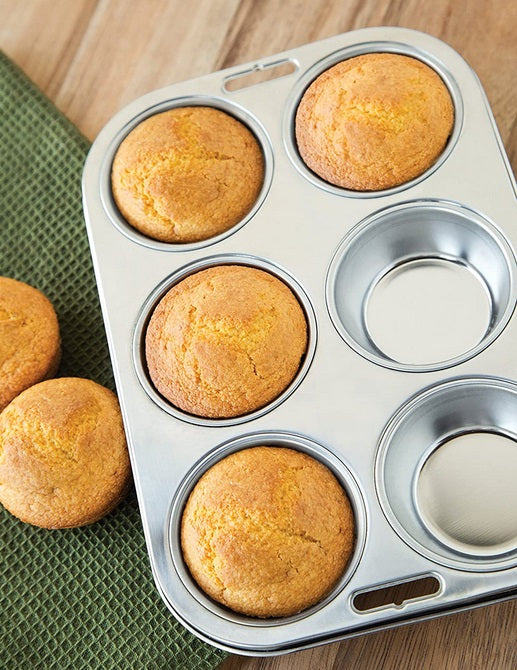 Fox Run Stainless Steel 6-Cup Muffin Pan