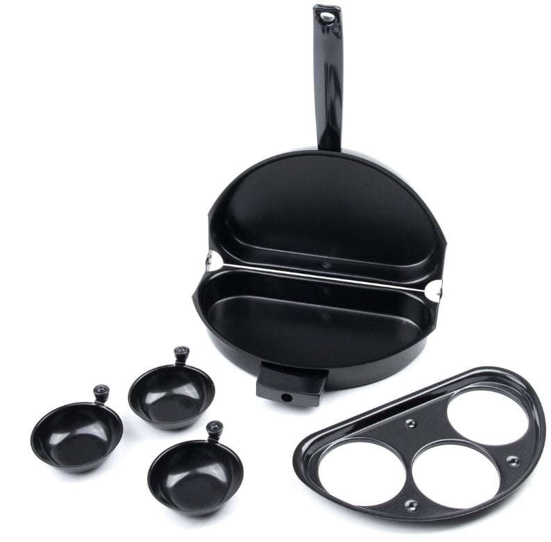 Fox Run Non-Stick Omelet Pan with Egg Poacher