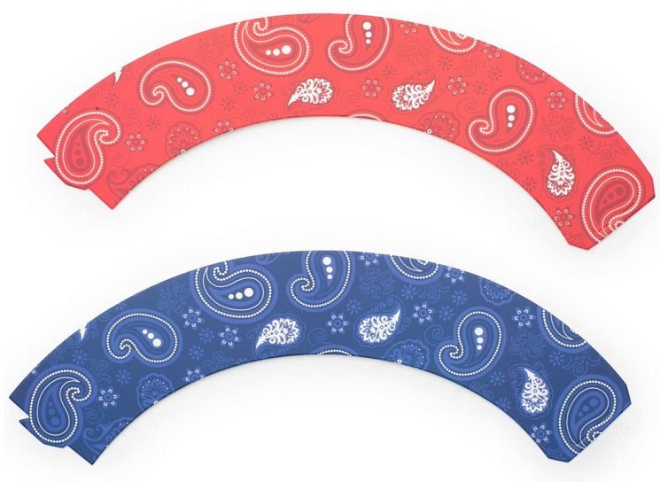 Fox Run Paisley Blue & Red Cupcake Wrap Set of 12