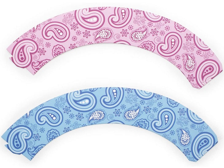 Fox Run Paisley Pink & Blue Cupcake Wrap Set of 12