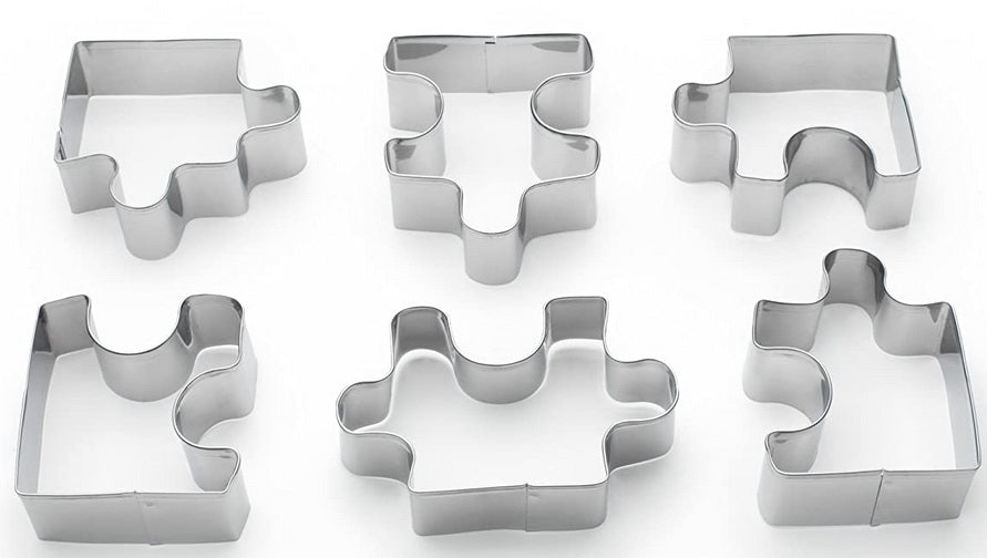 Fox Run Puzzle Pieces Cookie Cutter Set