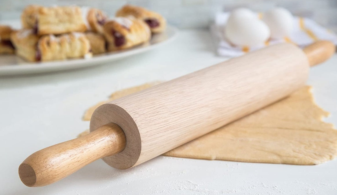 Fox Run Junior Rubber Wood Rolling Pin 10"