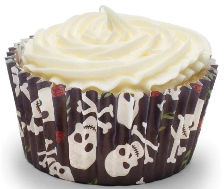 Fox Run Skull & Roses Baking Cup Set of 50