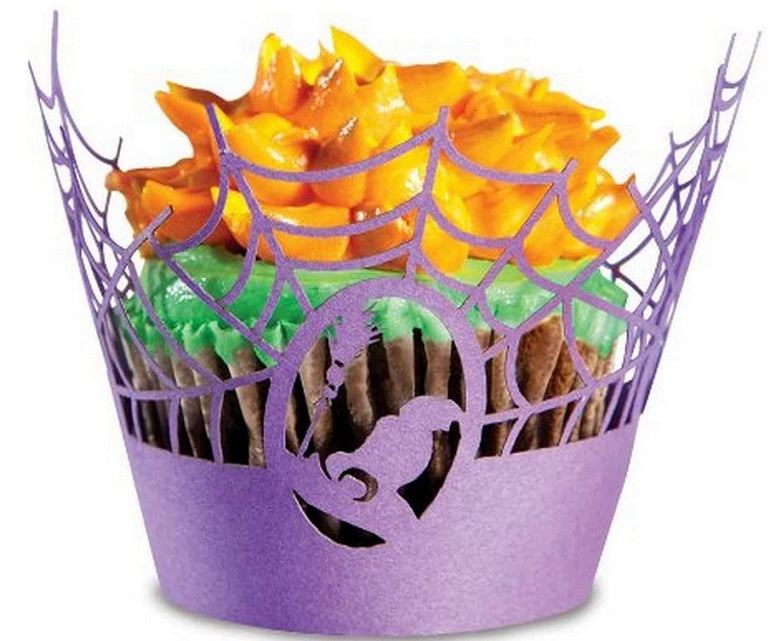 Fox Run Halloween Spider Web Cupcake Wrap Set of 12