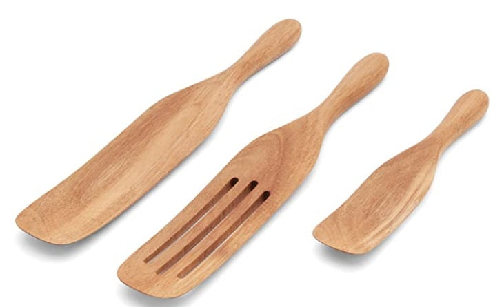 Fox Run Acacia Wood Spurtle Spatula &amp; Spoon Set