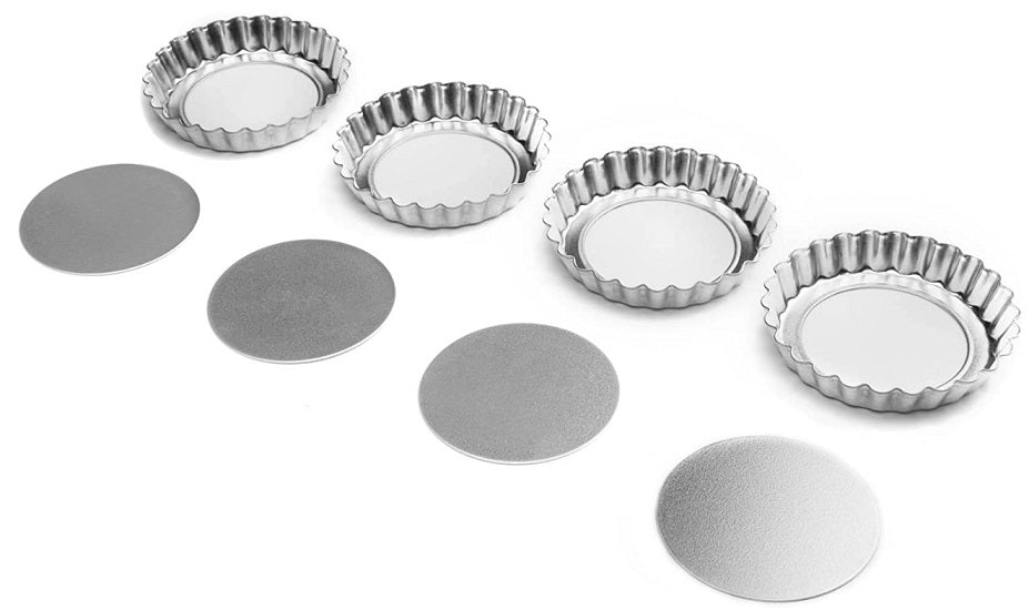 Fox Run Tartlet & Loose Bottom Quiche Pan Set of 4 4"