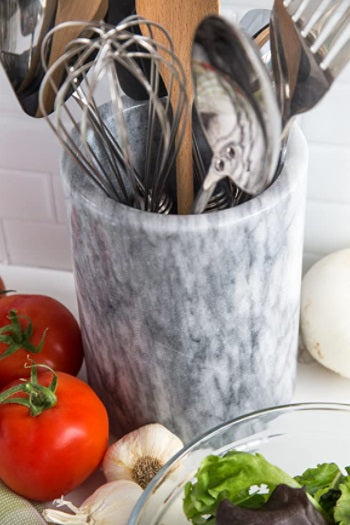 Fox Run White Marble Utensil Holder