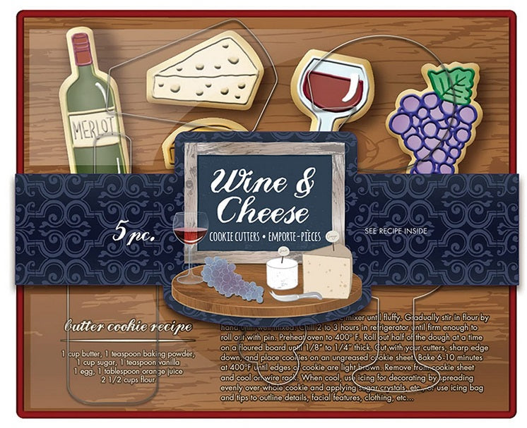 Fox Run Wine & Cheese Cookie Cutter Set