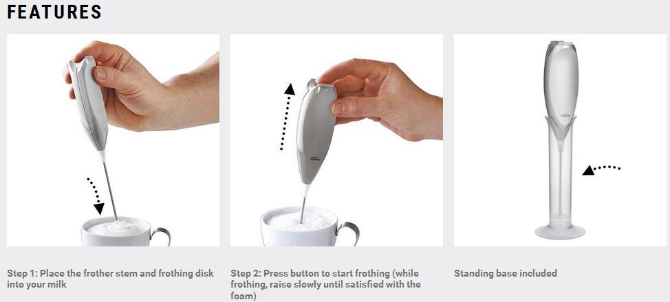 Trudeau Milk Frother with Stand