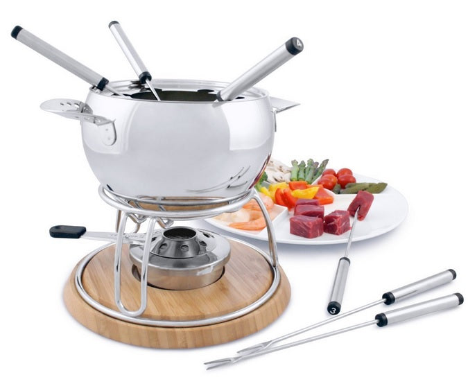 Swissmar Geneva 11-pc Stainless Steel Fondue Set