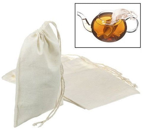 G &amp; H Tea Services Chelsea Large Cotton Tea Bag Set of 5