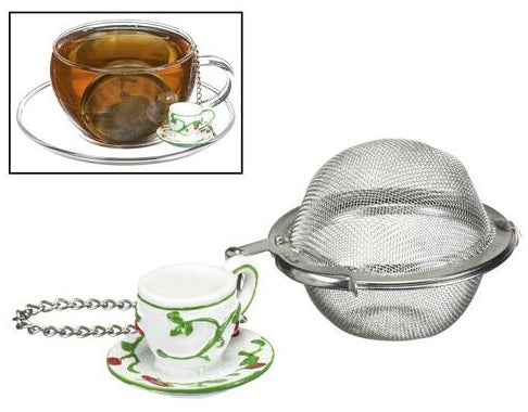 G &amp; H Tea Services Tea Infuser Ball with Tea Cup Ornament